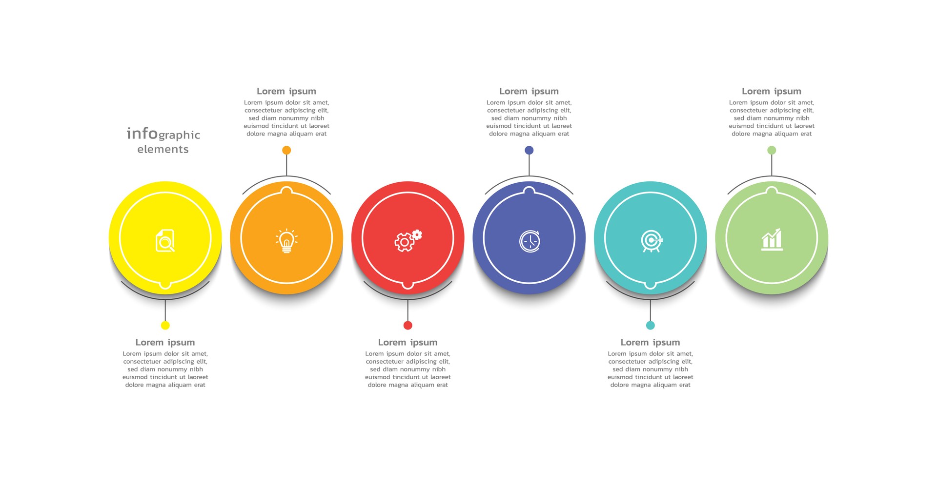 Business infographic template colorful 
design